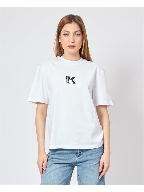 T-shirt basique Karl Lagerfeld pour femme avec logo KARL LAGERFELD | A1W17031100